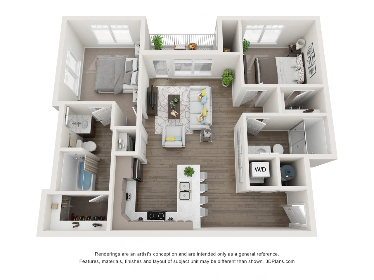 Two Bedroom/ Two Bathroom